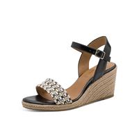 Tamaris - Damen Keilsandale blackcombi BLACK COMB - Gr. - EU 38