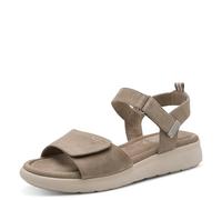 Tamaris Damen Keilsandalen, Frauen Sandalen,TOUCHit-Fußbett,Leder,Weiss,Rose,Touch-it,beige,Lack,rosa,atmungs-aktiv,breit,Grey,Taupe,39 EU