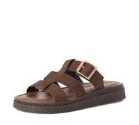 Tamaris Damen Keilsandalen, Frauen Sandalen,TOUCHit-Fußbett,weiblich,Lady,Ladies,Women's,Woman,Sommerschuhe,offene Schuhe,Mocca NUBUC,39 EU