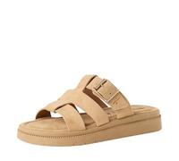 Tamaris Damen Keilsandalen, Frauen Sandalen,TOUCHit-Fußbett,Weite,Silber,Silber,schwarz,blau,fashletics,rot,Weiss,BEIGE Suede,41 EU