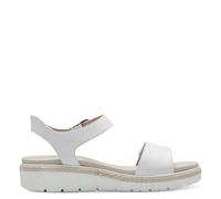 Tamaris Damen Sandaletten, Frauen Sandalen,Wechselfußbett,Freizeitschuhe,offene Schuhe,Strandschuhe,Sommersandalen,bequem,flach,White,39 EU