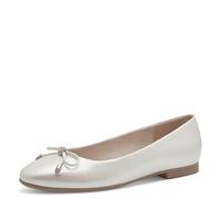Tamaris Damen Klassische Ballerinas, Frauen Flats,Comfort Lining,TOUCHit-Fußbett,Slip-ons,klassisch elegant,Ballerinen,Pearl,39 EU