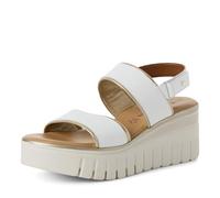 Tamaris Damen Klassische Ballerinas, Frauen Flats,Comfort Lining,TOUCHit-Fußbett,Slip-ons,klassisch elegant,Ballerinen,White/LT.Gold,38 EU