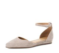 Tamaris Damen Klassische Ballerinas, Frauen Flats,Comfort Lining,TOUCHit-Fußbett,Slip-ons,klassisch elegant,Ballerinen,Taupe,39 EU