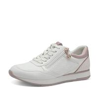 Tamaris Damen Klassische Ballerinas, Frauen Flats,Comfort Lining,TOUCHit-Fußbett,Slip-ons,klassisch elegant,Ballerinen,WHT/Rose Gold,38 EU