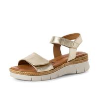 Tamaris Damen Klassische Ballerinas, Frauen Flats,Comfort Lining,TOUCHit-Fußbett,Slip-ons,klassisch elegant,Ballerinen,Light Gold MET,39 EU