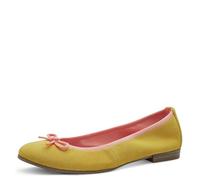 Tamaris Damen Klassische Ballerinas, Frauen Flats,Comfort Lining,TOUCHit-Fußbett,Slip-ons,klassisch elegant,Ballerinen,Yellow Comb,38 EU