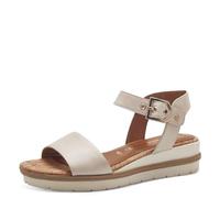 Tamaris Damen Keilsandalen, Frauen Sandalen,TOUCHit-Fußbett,Weite,Silber,Silber,schwarz,blau,fashletics,Weiss,braun,grau,Ivory,40 EU