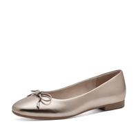 Tamaris Damen Klassische Ballerinas, Frauen Flats,Comfort Lining,TOUCHit-Fußbett,Slip-ons,klassisch elegant,Ballerinen,Light Gold,37 EU