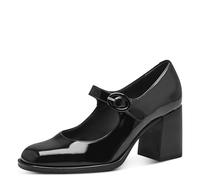 Tamaris Damen Klassische Ballerinas, Frauen Flats,TOUCHit-Fußbett,Slip-ons,klassisch elegant,Ballerinen,Pumps,Halbschuhe,Slipper,Black PATENT,37 EU