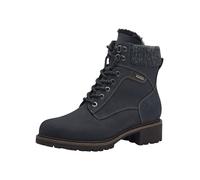 Winterboots TAMARIS Gr. 37, blau (navy), Damen, Nubuklederimitat, Textil, unifarben, Schuhe, Blockabsatz, Schnürboots, Winterstiefelette mit Duo Tex-Ausstattung (55274112-37) navy