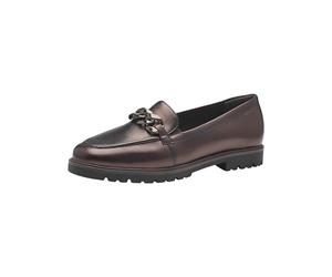 Tamaris Damen Klassische Ballerinas, Frauen Flats,TOUCHit-Fußbett,Slip-ons,klassisch elegant,Ballerinen,Pumps,Halbschuhe,Slipper,Mocca Metall.,39 EU