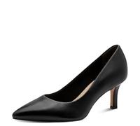 Tamaris Damen Klassische Pumps, Frauen Pumps,TOUCHit-Fußbett,komfortable,laessig,langlebig,leger,Nude,Papaw,Pass-Form,Black Leather,41 EU