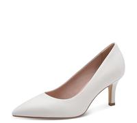Tamaris Damen Klassische Pumps, Frauen Pumps,TOUCHit-Fußbett,Women's,Woman,Absatzschuhe,high Heels,Heels,stoeckelschuhe,White Leather,41 EU