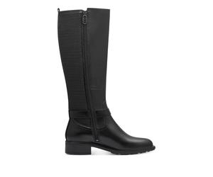 Tamaris Damen Kniehohe Reitstiefel aus schwarzem Leder US 39