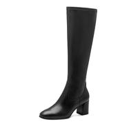 Tamaris Damen Langschaft-Stiefel Blockabsatz bequem; BLACK, EU 37
