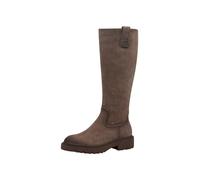 Tamaris Damen Langschaft-Stiefel Blockabsatz bequem; TAUPE, EU 37