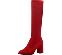 Tamaris Damen Langschaft-Stiefel Textil Blockabsatz Vegan; RED, EU 36