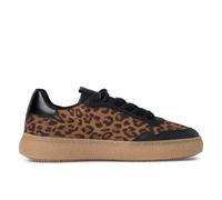 Tamaris Damen Leopard Schwarz Leder Fashion Stripe Schnürschuhe EU 37