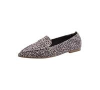 Tamaris Damen-Slipper 24237 Leder flach Leopard Braun Größe 40