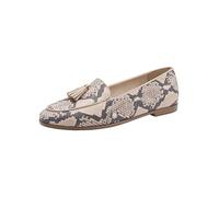 Tamaris Damen-Slipper BEIGE SNAKE, flach, Größe 39