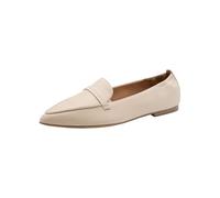 Tamaris Damen-Slipper IVORY 24237 Leder flach Beige Größe 41