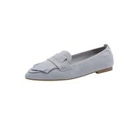 Tamaris Damen Loafer flach Leder, blau, 39 EU