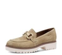 Tamaris Damen Loafer flach Leder, braun, 39 EU