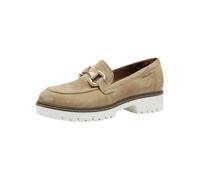 Tamaris Damen Loafer flach Leder, braun, 41 EU
