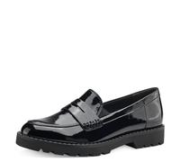 Slipper TAMARIS, Damen, Gr. 42, schwarz (schwarz glänzend), Lacklederimitat, Antik-Look, glänzend, unifarben, Schuhe Slipper, Slipper, Halbschuh, Schlupfschuh in schmaler Form (68435902-42) schwarz gl