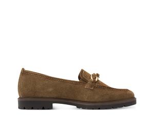 Tamaris Damen Loafer Schuhe aus Wildleder in Kamelbraun EU41