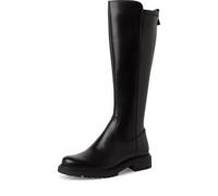 Tamaris Damen Long Boots Leder, schwarz, 42 EU