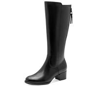 Stiefel TAMARIS, Damen, Gr. 38, Varioschaft, schwarz, Leder, Lederimitat, unifarben, Schuhe, Blockabsatz, Langschaftstiefel mit 35 cm Schafthöhe (27841040-38) schwarz