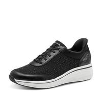 Tamaris Slip-On Sneaker Damen Schwarz Vegan, Textil/Lederimitat, Keilabsatz Gr. 41