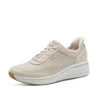 Tamaris Damen Low-Top Sneaker, Frauen Halbschuhe,straßenschuhe,Strassenschuhe,Sportschuhe,Freizeitschuhe,Turnschuhe,Laufschuhe,Ivory,38 EU