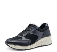 Tamaris Damen-Schnürhalbschuh Blau-Schwarz-Weiß 40