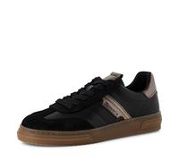 Tamaris Damen Low-Top Sneaker, Frauen Halbschuhe,Wechselfußbett,Comfort Lining,Turnschuhe,Laufschuhe,Freizeit,sportlich,Black Leather,41 EU
