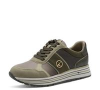 Tamaris Damen Low-Top Sneaker, Frauen Halbschuhe,Wechselfußbett,sportlich,Halbschuhe,straßenschuhe,Strassenschuhe,Olive Comb,37 EU