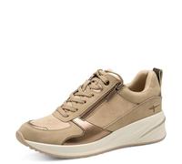 Tamaris Damen Low-Top Sneaker, Frauen Halbschuhe,Wechselfußbett,Sportschuhe,Freizeitschuhe,Turnschuhe,Laufschuhe,Freizeit,BEIGE,37 EU