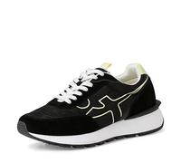 Tamaris Damen Low-Top Sneaker, Frauen Halbschuhe,Wechselfußbett,Women's,Woman,Lady,Ladies,Halbschuhe,Sportschuhe,BLK/Limoncello,40 EU / 6.5 UK