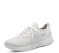 Tamaris Damen Low-Top Sneaker, Frauen Sneaker,komfortable,laessig,langlebig,leger,Nude,Papaw,Pass-Form,Pepper,Pflege-leicht,weit,White,40 EU