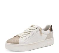 Tamaris Plateausneaker Damen Schnürschuh vegan Weiß kombiniert Gr. 37