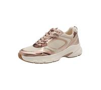 Plateausneaker TAMARIS, Damen, Gr. 42, rose, kombiniert, Lederimitat, Textil, glänzend, metallic, Schuhe Plateausneaker, Freizeitschuh, Halbschuh, Schnürschuh mit Besätzen in Metallic-Optik (13391057-