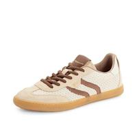 Tamaris Damen Low-Top Sneaker, Frauen Sneaker,Wechselfußbett,Schleifen,Strass-Steine,schwarz,braun,Rose,blau,grau,Navy,Amazon,Antelope,38 EU