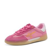 Sneaker TAMARIS, Herren, Gr. 38, pink, Lederimitat, Textil, Ziegenveloursleder, unifarben mit Farbeinsatz, Schuhe Sneaker, Freizeitschuh, Halbschuh, Schnürschuh mit transparenter Laufsohle (72119102-3