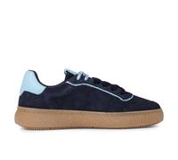 Tamaris Damen Marineblaue Leder Fashion Stripe Schnür-Sneakers EU40