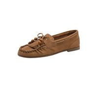 Tamaris Damen Moccassin flach Leder, braun, 41 EU
