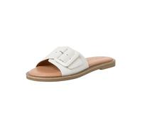 Women Slides WHITE LEATHER - Gr. - 40
