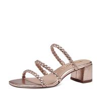 Tamaris Damen Mules Pantoletten mit Absatz Vegan Blockabsatz; ROSE GOLD/metallic; 36