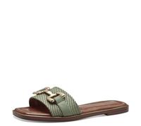 Tamaris Damen Mules Pantoletten Textil Blockabsatz Sommer; SAGE/grün; 36 EU